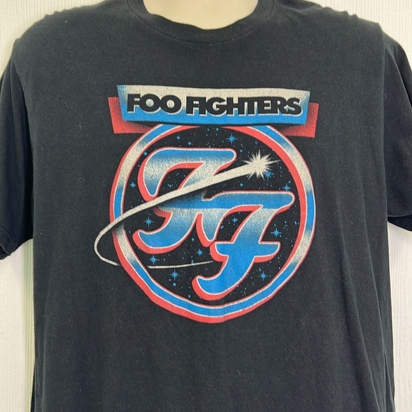 Foo Fighters - Rock Off Foo Fighters Comet Logo Black Short Sleeve T Short Large - Picture 4 of 9
